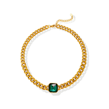 Christy Emerald Curb Necklace